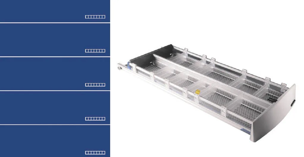 Pharmacy Furnishing Systems: TAXIS 1 drawer features a transparent side panel for instant content visibility