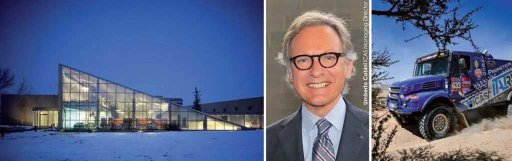 Images of ICAS headquarters in Vaiano Cremasco and of Umberto Cabini