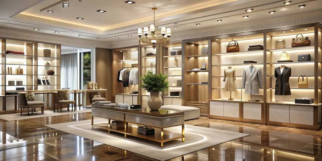 Progetti custom made in metallo per arredamento di boutique di lusso