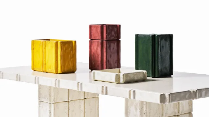 Complementi d’arredo in cemento della linea Cimento Objects