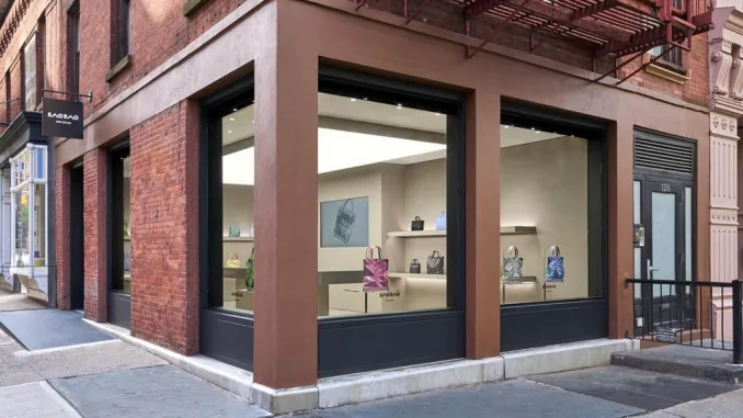 Facciata del flagship store BAO BAO ISSEY MIYAKE a New York, Prince Street