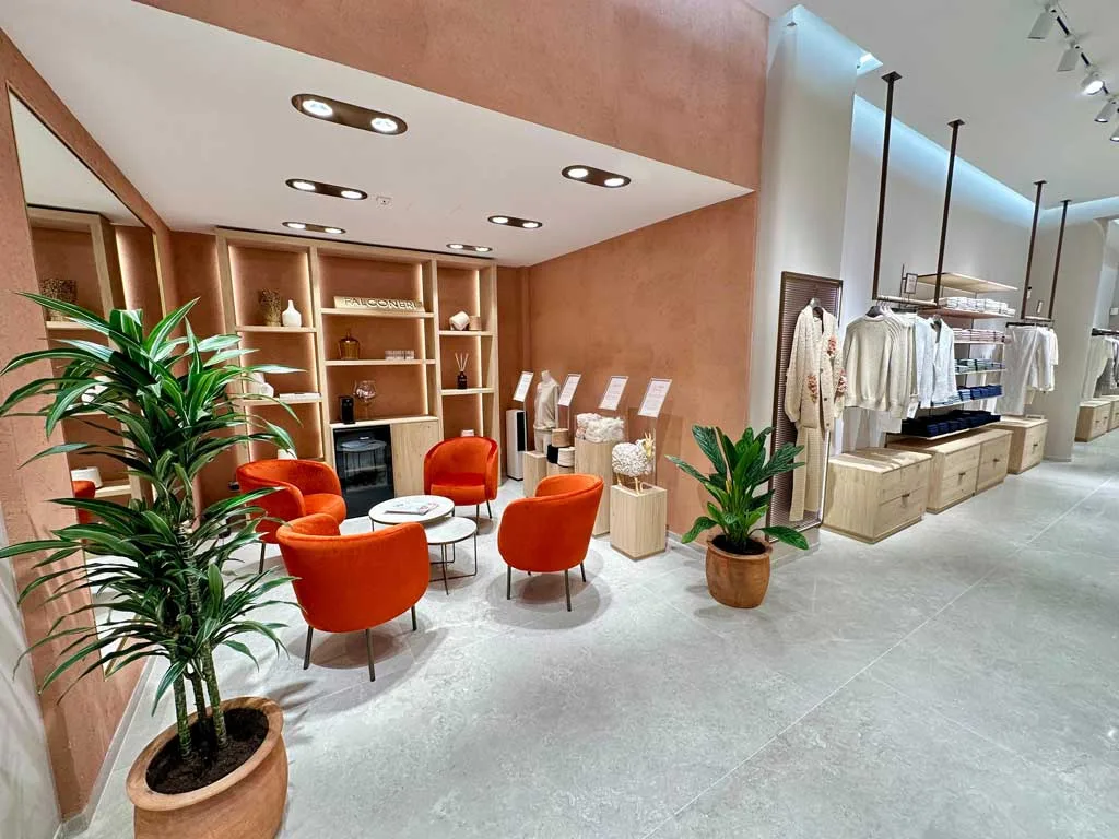 Dettaglio dell’interior design in materiali naturali