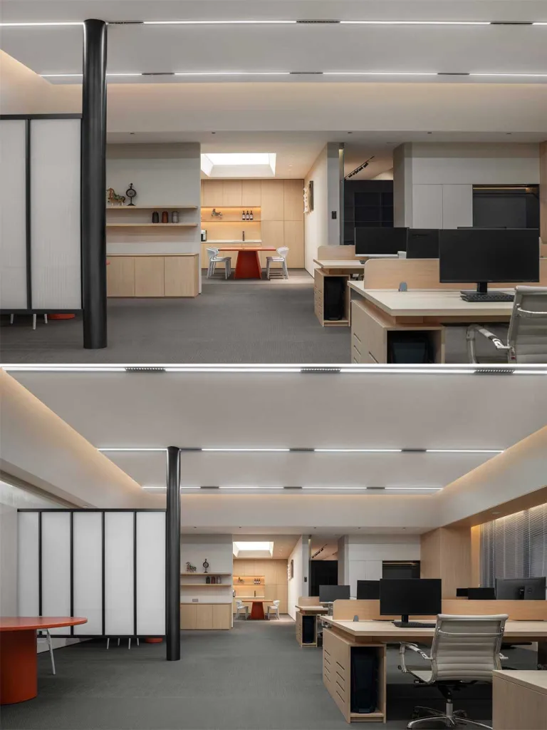 Area espositiva con display centrale nello showroom moda a Foshan – progetto LubanEra Design.