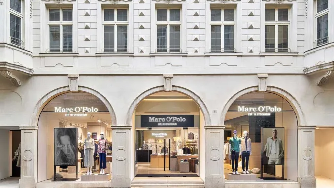 Facciata della boutique Marc O’Polo a Bolzano in Piazza Walther