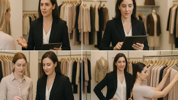 Store manager al lavoro