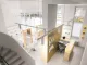 interno del salone By magic Krona a Brovary con reception in onice retroilluminato progettato da Vilchinskaya Design Bureau