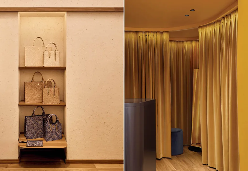 Ricehouse plaster walls and solid elm parquet at Safira Milano