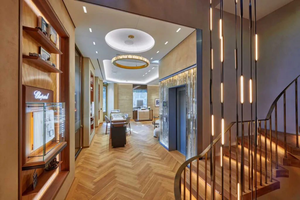 Interior of the Art du Temps watch boutique in Biel-Bienne