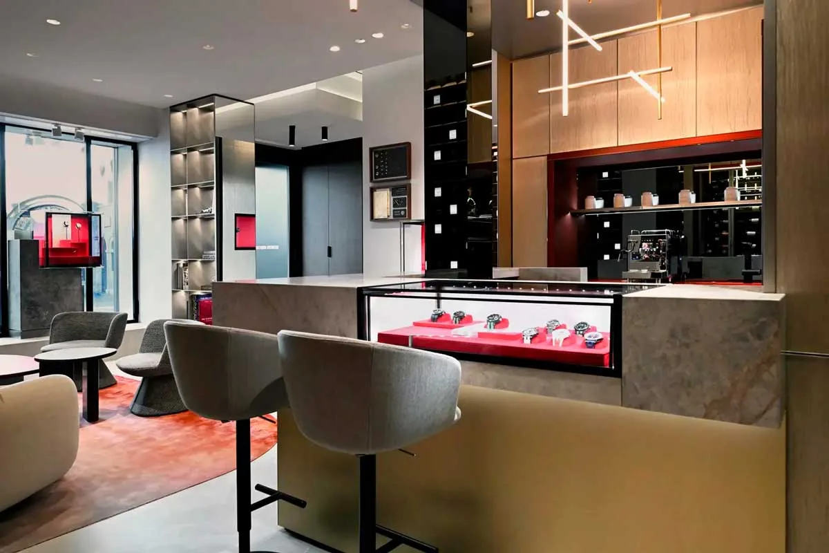 dettagli interni Le Lounge Roger Dubuis
