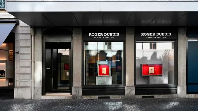 facciata del concept space Roger Dubuis Place du Molard