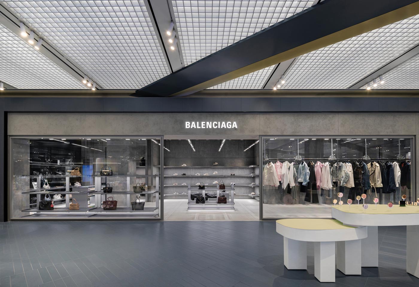 Balenciaga storefront inside Hyundai Jungdong department store
