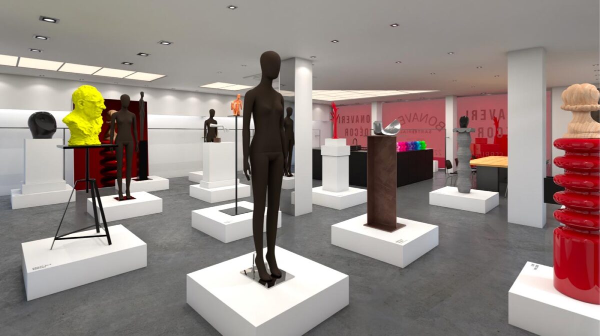 rendering showroom Bonaveri a Dusseldorf in occasione di Euroshop 2026
