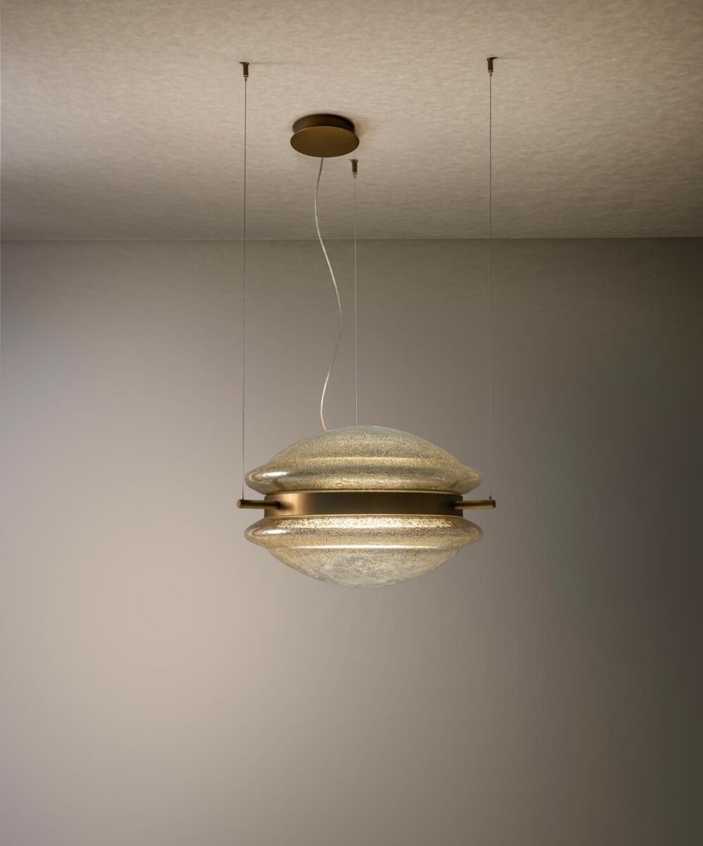 Baryon LED suspension lamp by OLEV designed by De Amicis Architetti
