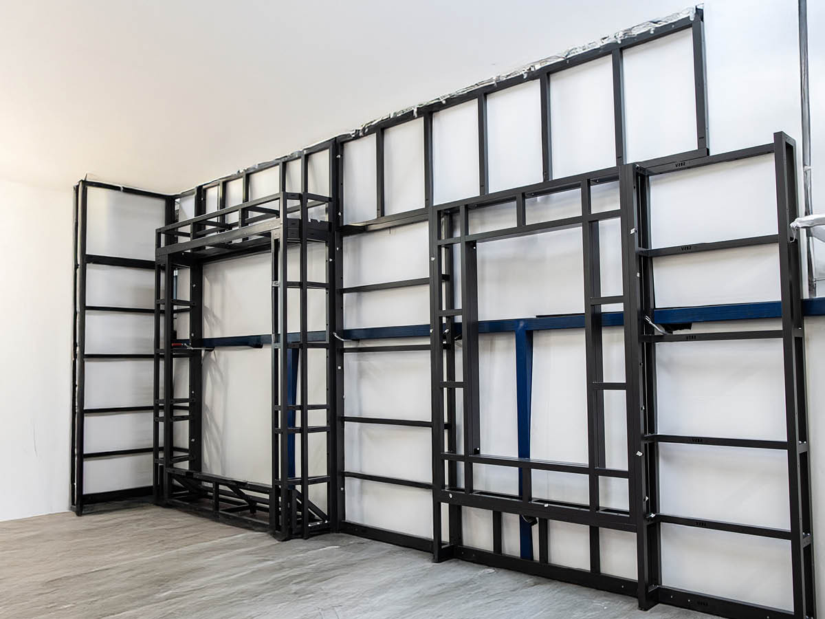 bent metal profiles for custom metal retail furniture structures