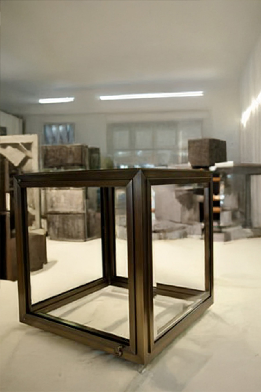 metal fabrication detail for custom retail furniture