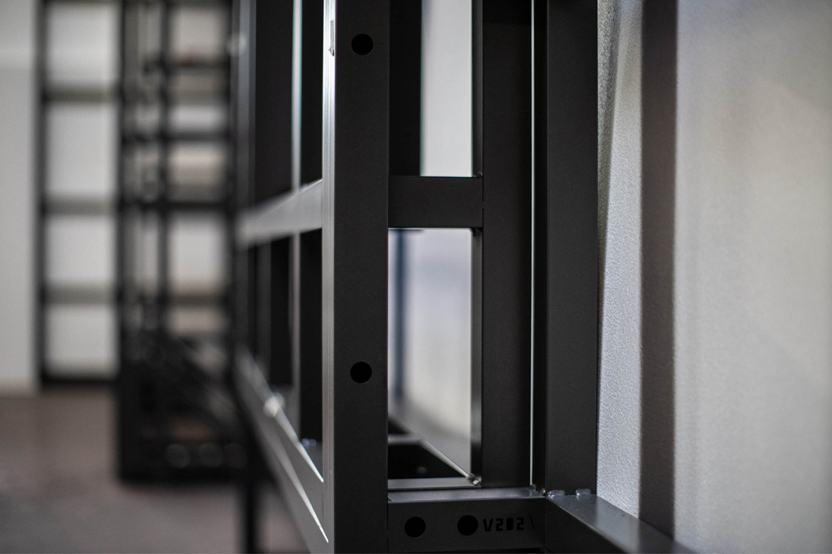 metal fabrication detail for retail display structures