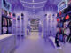 Galaxy Store Napoli sneaker store interior design con illuminazione LED e pareti espositive per sneakers e streetwear