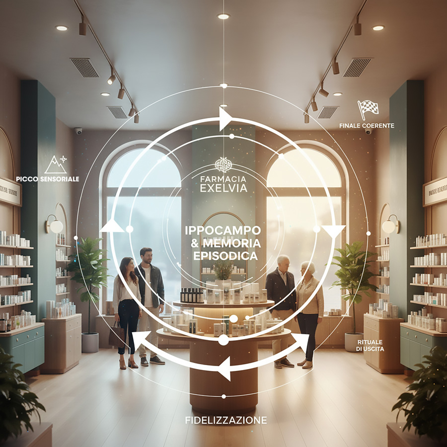 Pharmacy neurodesign: customer experience designed around episodic memory, sensory peak and coherent ending to encourage loyalty.