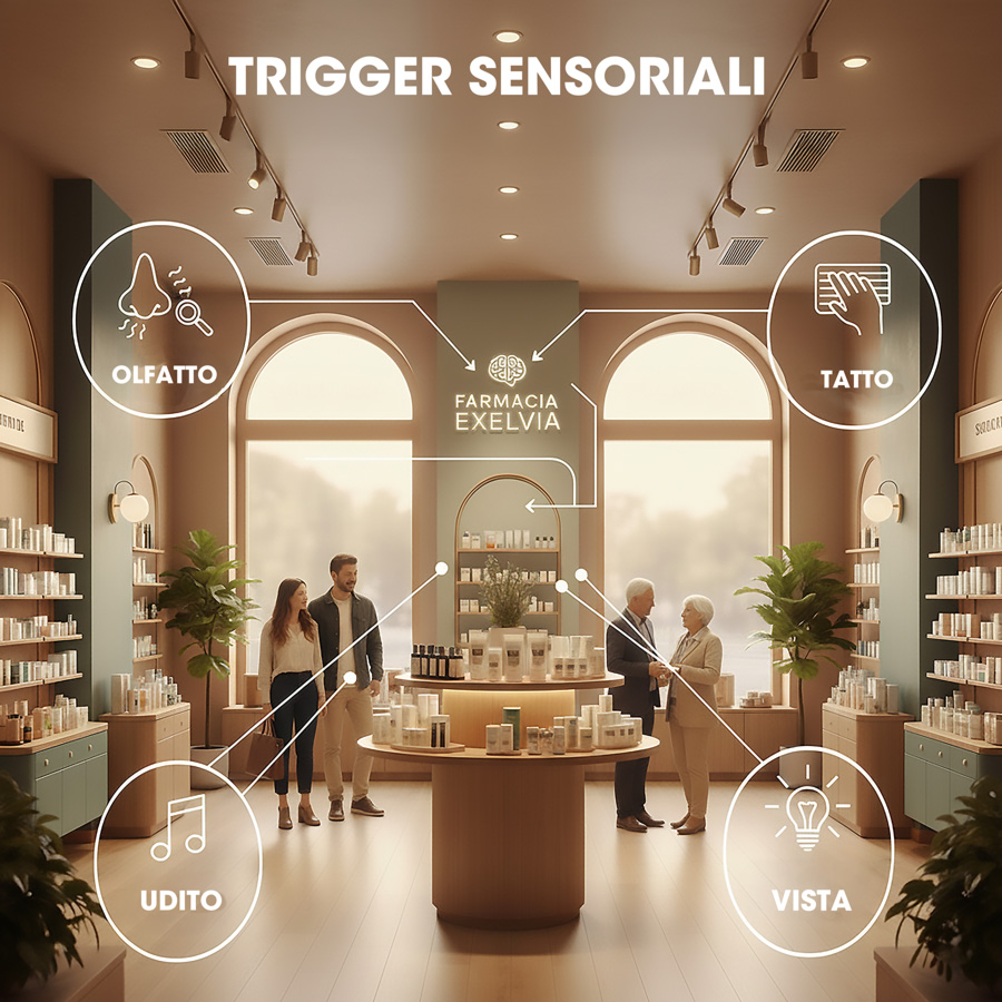Pharmacy neurodesign: sensory triggers such as smell, touch, sound and sight influence customer experience and behavior in the retail space.