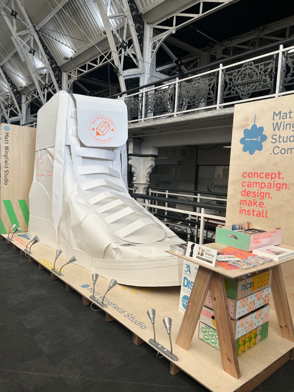 VM & Display Show 2024 temporary retail installation with graphic panels and display systems