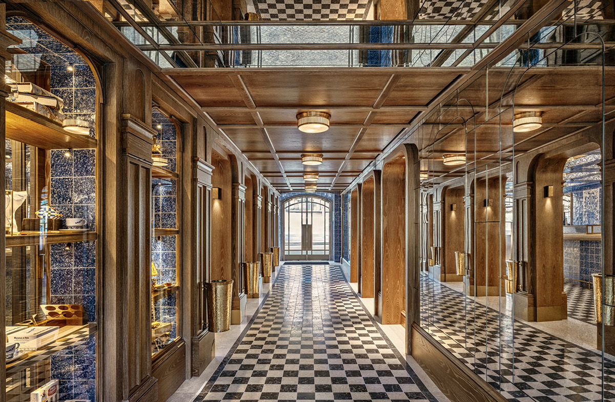 Interior of the new Pastéis de Belém space in Lisbon designed by Viterbo Interior Design Ateliers