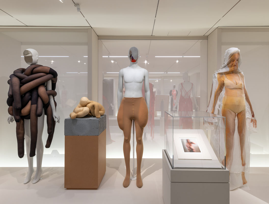 Museum installation featuring Bonaveri mannequins representing different body types in Costume Art.