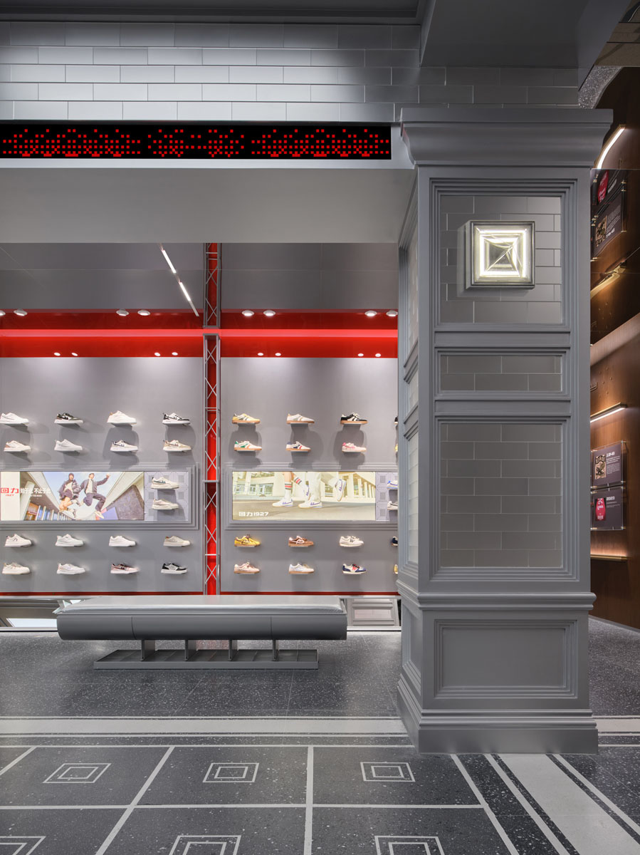 Sneaker and dragon-inspired art installation inside the Warrior 1927 flagship store in Shanghai