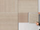 Dettaglio delle superfici decorative MICRO con texture lineari e motivi geometrici