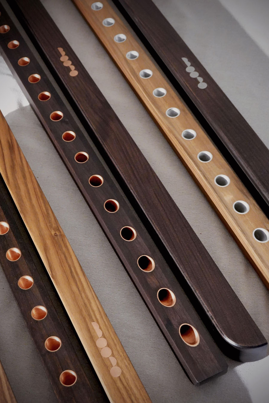 Close-up of Moono’s concealed sliding system and integrated light source
