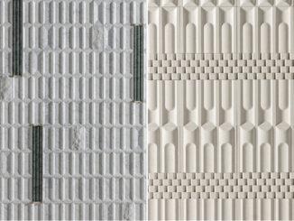 Superfici tridimensionali Lithea Windows of Light e Jadeela in pietra naturale