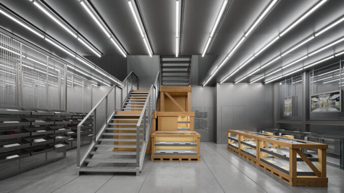 Interno del flagship store HARMAY a Pechino progettato da AIM Architecture