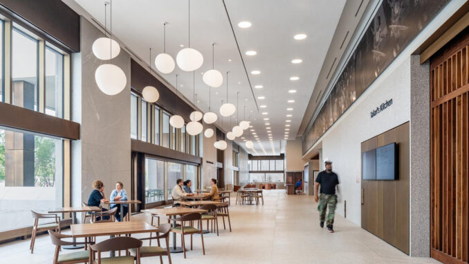 Sospensioni Gregg di Foscarini nella biblioteca dell’Obama Presidential Center