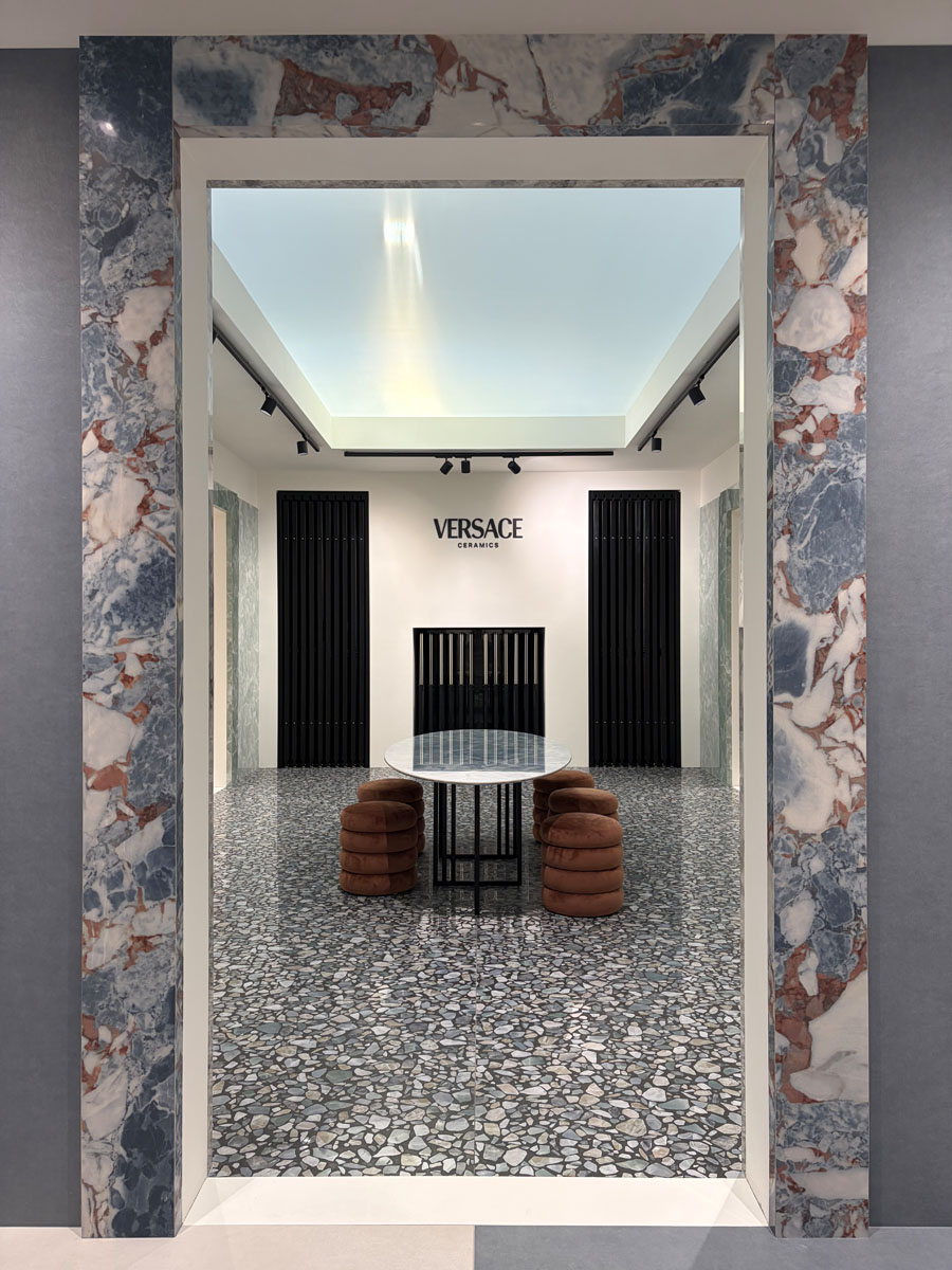 Versace Ceramics area at the ABK Group Studio showroom in Fiorano Modenese