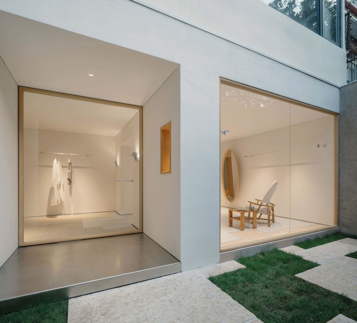 YOUWEI Xinle Road courtyard with glazed openings onto the retail spaces