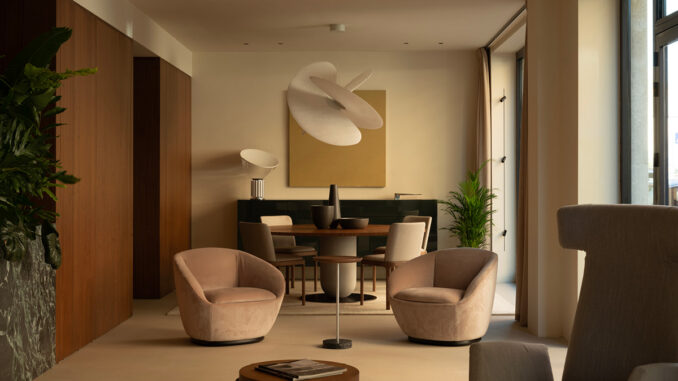 Showroom Pianca a Palermo progettato da La Leta Architettura, con area living e zona pranzo